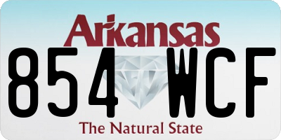 AR license plate 854WCF