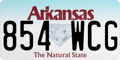 AR license plate 854WCG