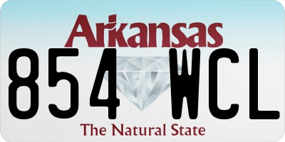 AR license plate 854WCL