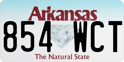 AR license plate 854WCT