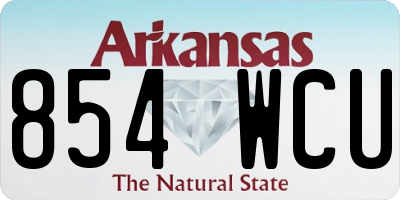 AR license plate 854WCU