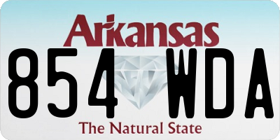 AR license plate 854WDA