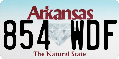 AR license plate 854WDF