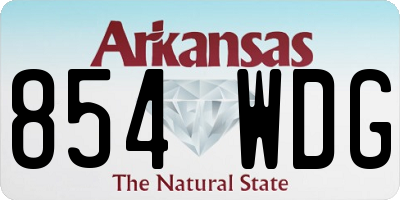 AR license plate 854WDG