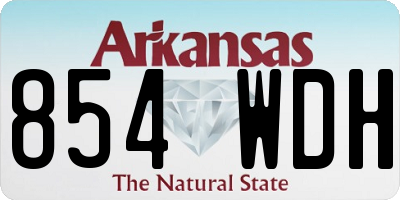 AR license plate 854WDH
