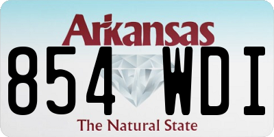 AR license plate 854WDI