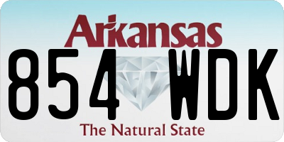 AR license plate 854WDK