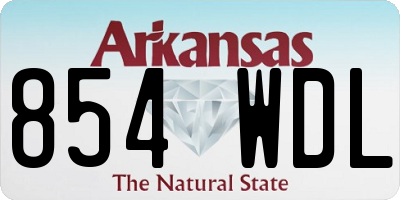 AR license plate 854WDL