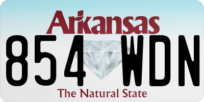 AR license plate 854WDN