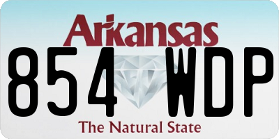 AR license plate 854WDP