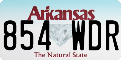 AR license plate 854WDR
