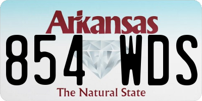 AR license plate 854WDS