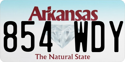 AR license plate 854WDY
