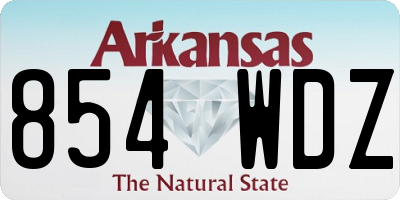 AR license plate 854WDZ
