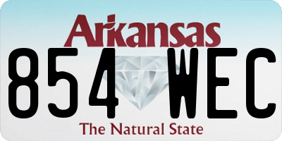 AR license plate 854WEC