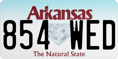 AR license plate 854WED