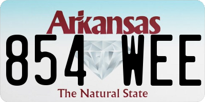 AR license plate 854WEE