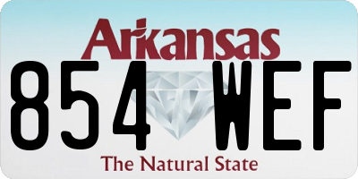 AR license plate 854WEF