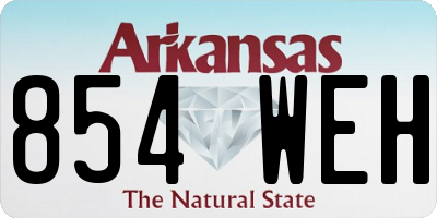 AR license plate 854WEH