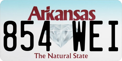 AR license plate 854WEI