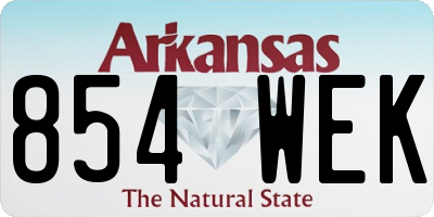 AR license plate 854WEK