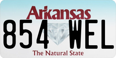 AR license plate 854WEL