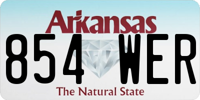 AR license plate 854WER