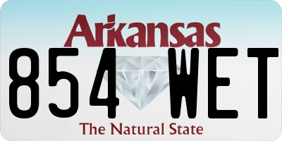 AR license plate 854WET