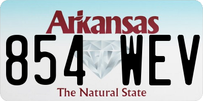 AR license plate 854WEV