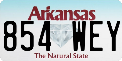 AR license plate 854WEY