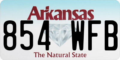 AR license plate 854WFB