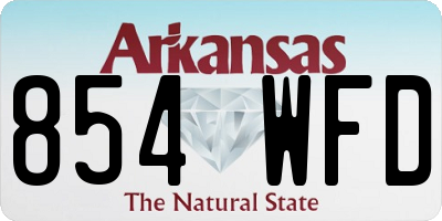 AR license plate 854WFD
