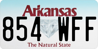AR license plate 854WFF