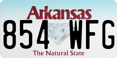 AR license plate 854WFG