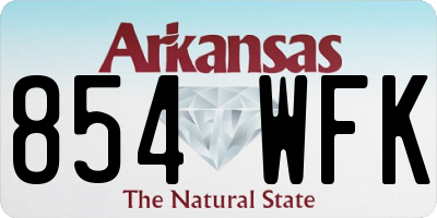 AR license plate 854WFK
