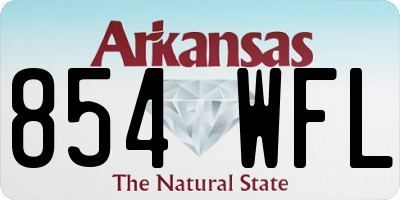 AR license plate 854WFL