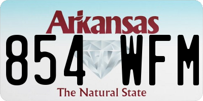 AR license plate 854WFM