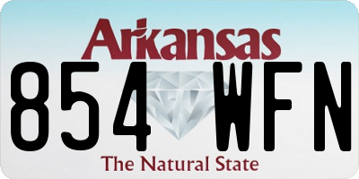 AR license plate 854WFN