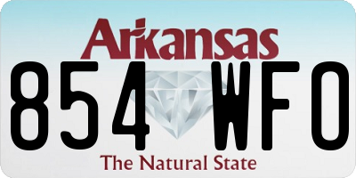 AR license plate 854WFO