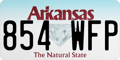 AR license plate 854WFP