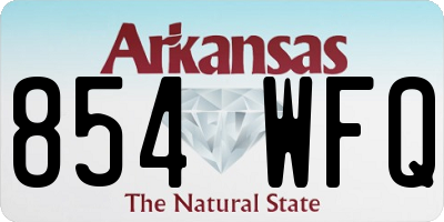 AR license plate 854WFQ