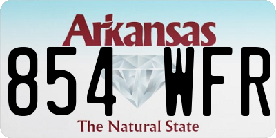 AR license plate 854WFR