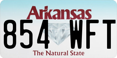 AR license plate 854WFT