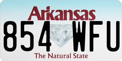 AR license plate 854WFU