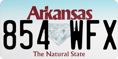 AR license plate 854WFX
