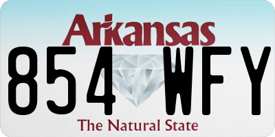 AR license plate 854WFY