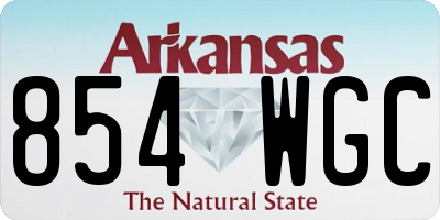 AR license plate 854WGC