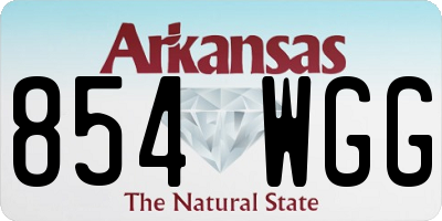 AR license plate 854WGG