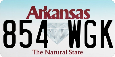 AR license plate 854WGK