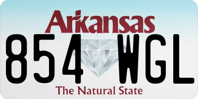 AR license plate 854WGL
